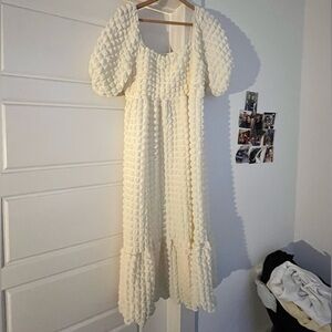 Simply Southern Cloud Cream Puff Sleeve Maxi Dress XL